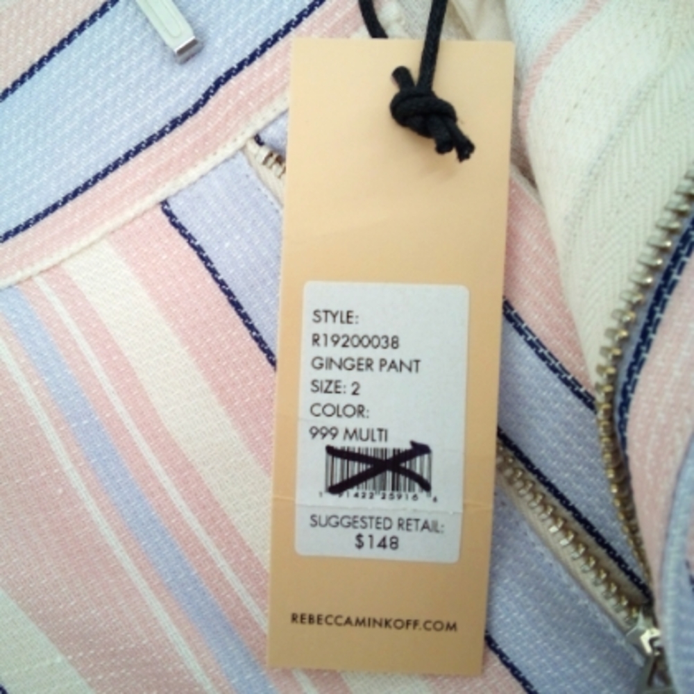NWT $376 Rebecca Minkoff Grace Striped Double Breasted Jacket Capri Pants Suit 2 - Picture 8 of 16